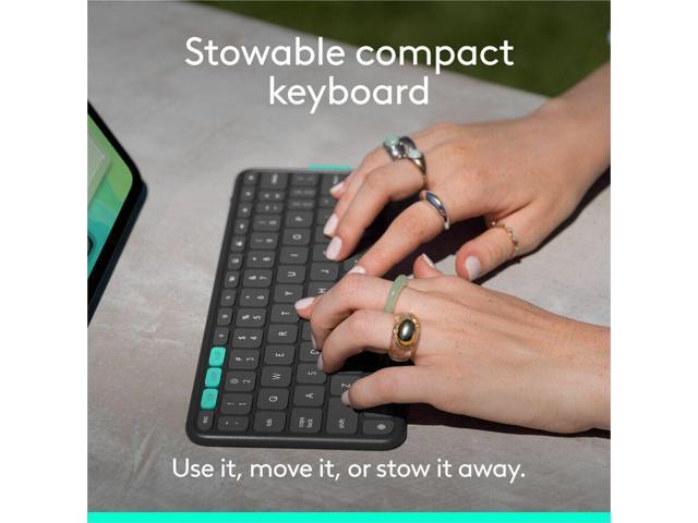 Logitech - Flip Folio Keyboard Case for iPad Pro 11-inch - Latest Model (M4 & M5), iPad Air 11-inch (M2, M3 & M4)(5th Gen) - Graphite - image 3