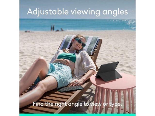 Logitech - Flip Folio Keyboard Case for iPad Pro 11-inch - Latest Model (M4 & M5), iPad Air 11-inch (M2, M3 & M4)(5th Gen) - Graphite - image 4