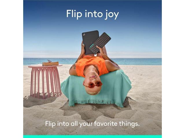 Logitech - Flip Folio Keyboard Case for iPad Pro 11-inch - Latest Model (M4 & M5), iPad Air 11-inch (M2, M3 & M4)(5th Gen) - Graphite - image 5