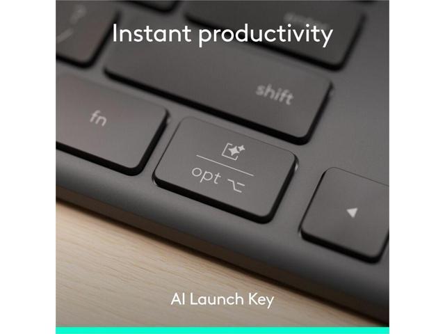 Logitech - Signature Slim Solar+ K980 For Business Full-Size Wireless Scissor Low-Profile Switch Keyboard with Solar Charging - Graphite - image 4