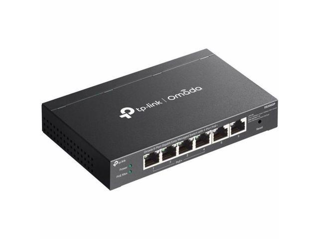 TP-Link Omada 6-Port Gigabit Easy Managed Switch with 4-Port PoE+ - 6 Ports - Manageable - Gigabit Ethernet - 10/100/1000Base-T - 2 Layer Supported...