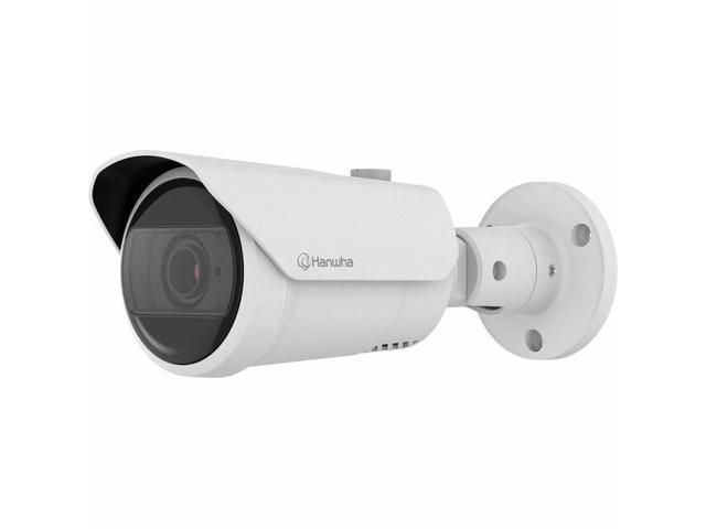 Wisenet QNO-C9083R 8 Megapixel 4K Network Camera - Color - Bullet - White - 98.43 ft Infrared Night Vision