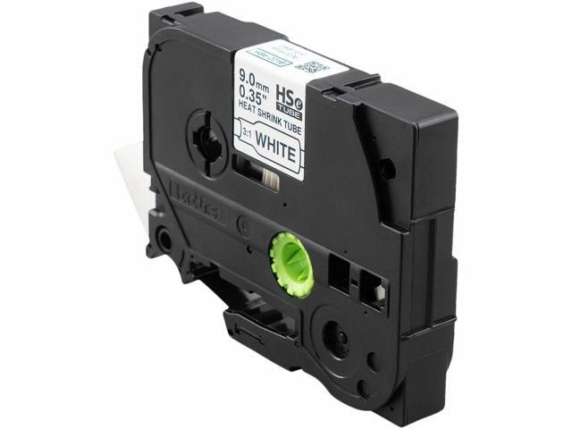 Brother Laminated Tape for P-touch Label Marker - - DiameterTape - Black on White - Laminated - Heat-shrinkable - For Label Maker - 1 Each