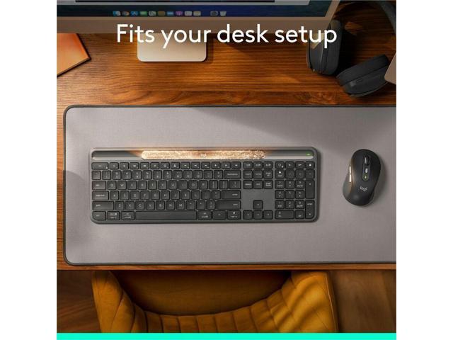Logitech - Signature Slim Solar+ K980 Wireless Bluetooth Solar and Artificial Light Powered Keyboard with Customizable Keys - Graphite - image 12