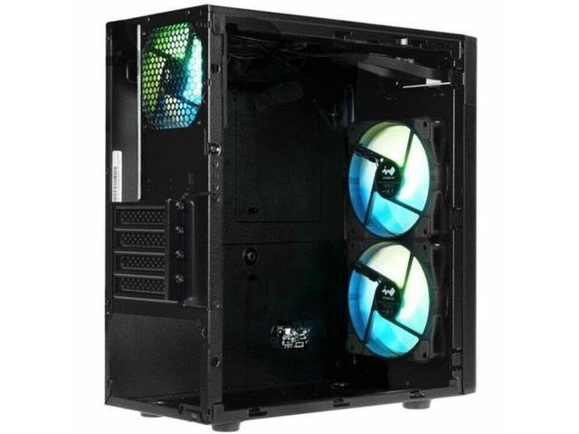 In Win CT Series 17.1L Small Form Factor Micro-ATX Mini Tower Chassis - Small Tower - Black - Tempered Glass, Mesh - 1 x Bay - 450 W - Power Supply...