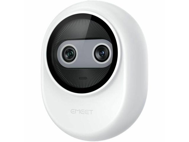 EMEET Piko (White) - Dual-lens Webcam with one 4K Image Collection Lens and one AI Assist Lens, Boosting color accuracy, face recognition, and...