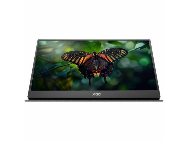 AOC 16E10 - 15.6 inch Portable Monitor, LED, FHD, 2xUSB-C, Mini-HDMI, 3 Year Manufacturer Warranty - 16' - 15.6' Viewable - In-plane Switching...