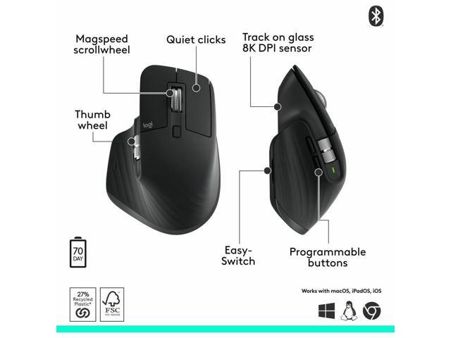 Logitech MX Master 3S Bluetooth Mouse (Black) - image 8