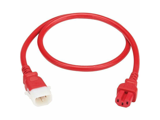 TRIPP LITE SERIES PDU POWER CORD C15 TO P-LOCK C14 HEAVY-DUTY 15A 250V 14AWG 3FT