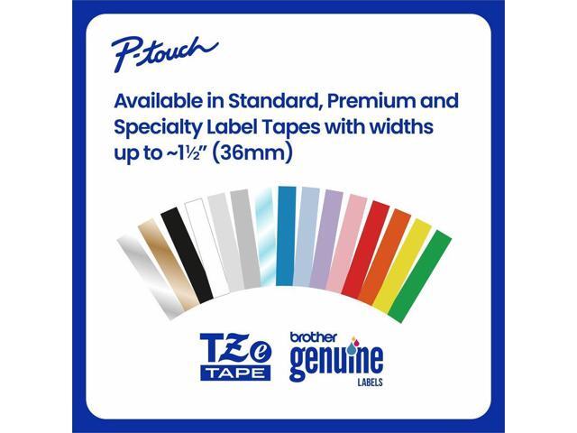 Brother Genuine P-Touch TZE-261 Tape, ~1 1/2' (36 mm) Standard Laminated P-Touch Tape, Black on White, for Indoor or Outdoor Use, Water-Resistant,...