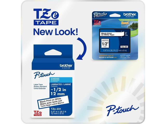 Brother Genuine P-Touch TZe Black Print on Yellow Label Tape (TZeFX651), Flexible ID Laminated, ~1in x 26.2ft (24mm x 8m), for Select P-Touch Label...