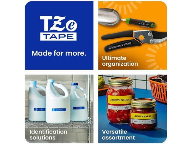 Brother Genuine P-Touch TZe Black Print on Yellow Label Tape (TZeFX651), Flexible ID Laminated, ~1in x 26.2ft (24mm x 8m), for Select P-Touch Label...