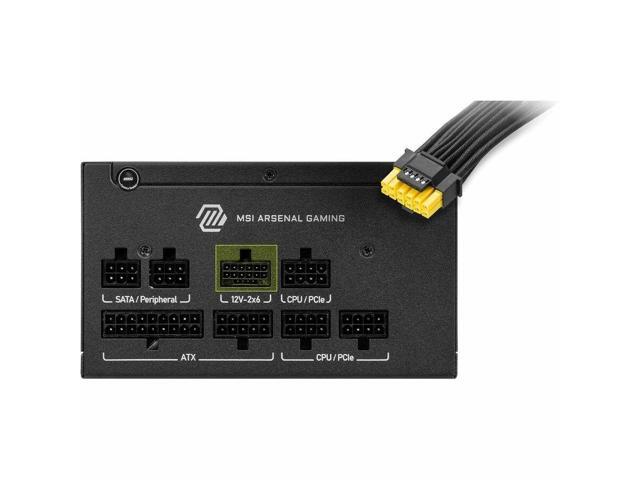 MSI - MAG A650GLS PCIE5 650W ATX 3.1 & PCIe 5.1 Ready Fully modular 80 Plus Gold Energy Efficiency Gaming Power Supply - Black - image 11