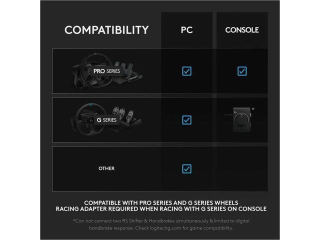 RS Shifter & Handbrake for Logitech G RS & PRO Series - PlayStation, Xbox, & Windows - Black - image 3