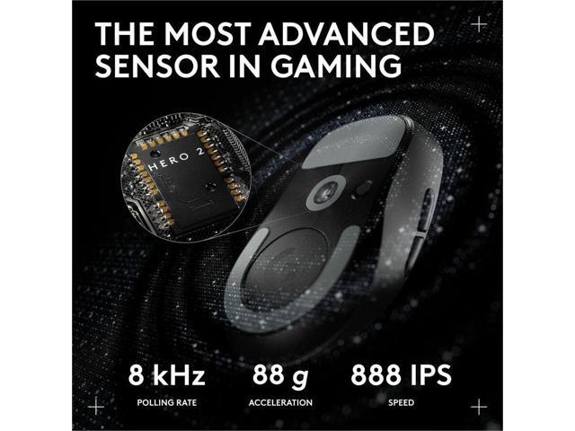 Logitech - PRO X SUPERLIGHT 2c LIGHTSPEED Lightweight Compact Wireless Optical HERO 2 Sensor 44 000 DPI Gaming Mouse for PC - Wireless - Black - image 8