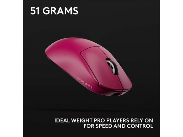 Logitech - PRO X SUPERLIGHT 2c LIGHTSPEED Lightweight Compact Wireless Optical HERO 2 Sensor 44 000 DPI Gaming Mouse for PC - Wireless - Magenta - image 2
