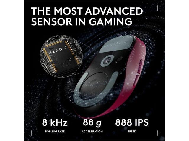 Logitech - PRO X SUPERLIGHT 2c LIGHTSPEED Lightweight Compact Wireless Optical HERO 2 Sensor 44 000 DPI Gaming Mouse for PC - Wireless - Magenta - image 3