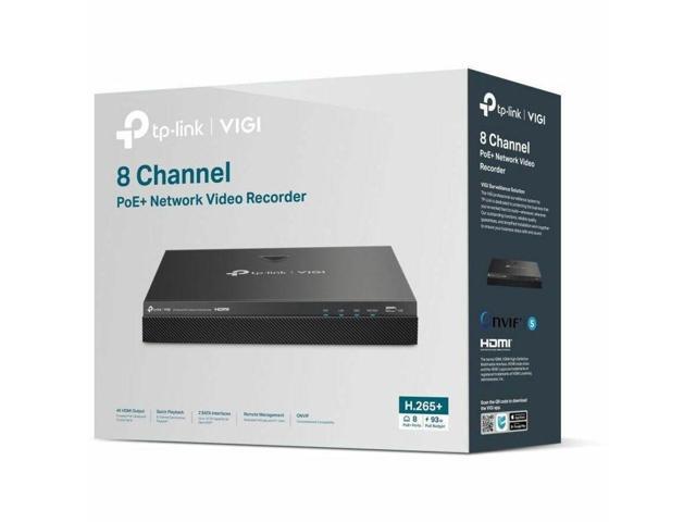 TP Link VIGI NVR2008H-8MP - VIGI 8 Channel PoE+ Network Video Recorder - Network Video Recorder - HDMI - 4K Recording