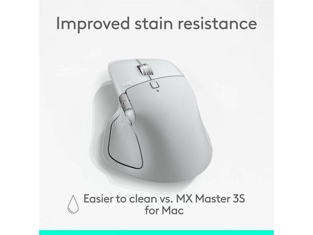 Logitech - MX Master 4 for Mac - Wireless Laser Ergonomic Mouse with Advanced Performance Haptic Feedback - Wireless - White Silver - image 9