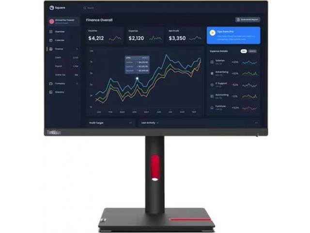 Lenovo - ThinkVision T22i-30 22" Class Full HD LED Monitor - 16:9 - Raven 21.5" Viewable - In-plane Switching - Black - image 4