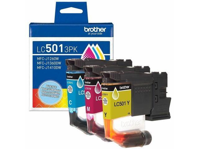 Brother LC501 3PK Original Standard Yield Inkjet Ink Cartridge Cyan Magenta Yellow 3 Pack
