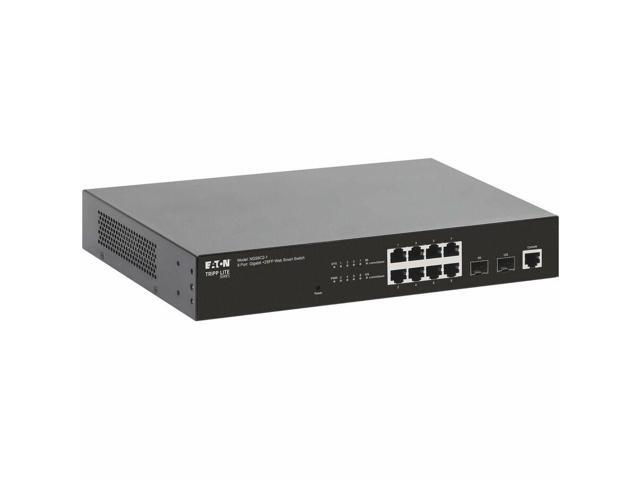 Tripp Lite series 8-Port Managed Gigabit Ethernet Switch - Layer 2, 1 Gbps, 2x GbE SFP Ports - 1U Rack/Desktop - 8 Ports - Manageable - Gigabit...