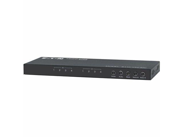 Tripp Lite series 4x2 Matrix Switch with Quad Multiviewer - 4K 30 Hz, 4:4:4, Seamless Switching, Scaling, Audio Out, RS-232 & Remote Control - 3840...