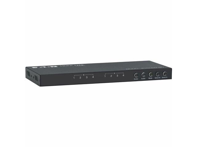 Tripp Lite series 4x2 Matrix Switch with Quad Multiviewer - 4K 30 Hz, 4:4:4, Seamless Switching, Scaling, Audio Out, RS-232 & Remote Control - 3840...