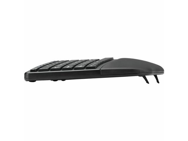 Kensington Pro Fit Ergo KB680 EQ Rechargeable Keyboard - Wireless Connectivity - Bluetooth/RF - 5.4 - 2.40 GHz - USB Type A Interface - CoPilot Hot...