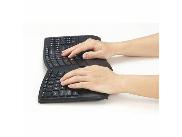 Kensington Pro Fit Ergo KM680 EQ Wireless Keyboard and Mouse Desktop Set, Rechargeable, Ergonomic Design, Split-Keyboard (K72486NA)