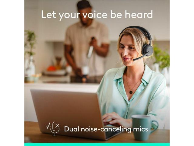 Logitech Zone Wireless 2 ES - Noise-Canceling Wireless Headset with Adaptive Hybrid ANC (Graphite, UC)