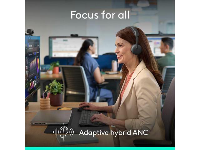 Logitech - Zone Wireless 2 ES Noise Cancelling Headset for Business Teams Version Native Bluetooth - Graphite - image 2