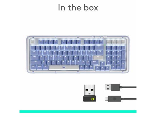 Logitech Alto Keys K98M Wireless Mechanical Keyboard, Customizable Keyboard with Vibration Absorbing Gasket, Backlit Keys, Lilac - Wireless...