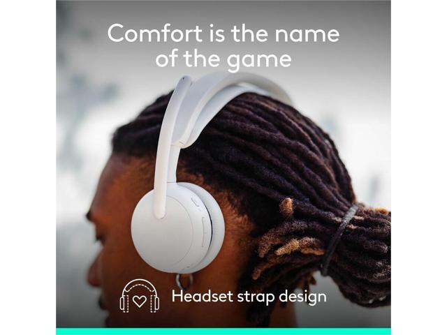 Logitech Zone Wireless 2 ES - Noise-Canceling Wireless Headset with Adaptive Hybrid ANC (Off-White, UC)