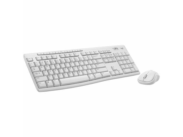 Logitech MK270 Wireless Keyboard and Mouse Combo - USB Wireless RF 2.40 GHz Keyboard - English - Off White - USB Wireless RF Mouse - Optical - 3...