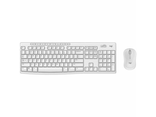 Logitech MK270 Wireless Keyboard and Mouse Combo - USB Wireless RF 2.40 GHz Keyboard - English - Off White - USB Wireless RF Mouse - Optical - 3...