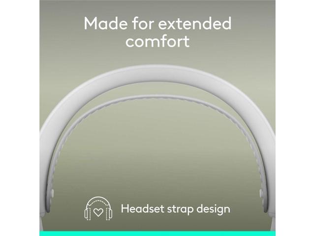 Logitech Zone Wireless 2 ES for Business - Noise-Canceling Wireless Headset with Adaptive Hybrid ANC (Teams version, with receiver) - Off-white