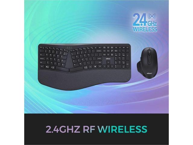 Adesso WKB-7500CB Keyboard & Mouse - USB Type A Membrane/Scissor Wireless RF 2.40 GHz Keyboard - 104 Key - English (US) - USB Type A Wireless RF...