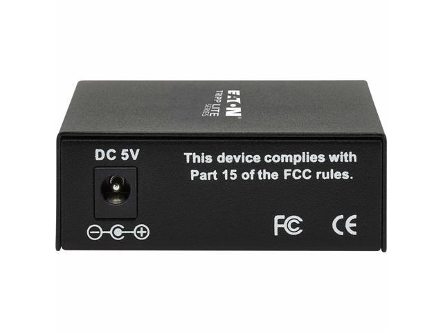 Tripp Lite N784-MDC-1STST Fiber Optic 100 Mb ST to 100 Mb ST Mode Converter - 1310 nm Compatible - Up to 10 km (6.2 mi.) - Black - Metal Box