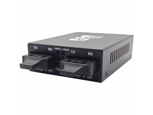 Tripp Lite N784-MDC-4SCSC Fiber Optic 100 Mb SC to 100 Mb SC Mode Converter - 1310 nm Compatible - Up to 40 km (24.9 mi.) - Black - Metal Box