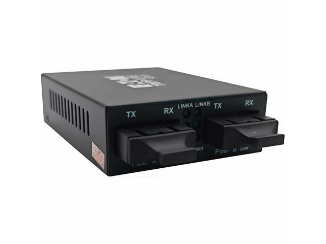 Tripp Lite N784-MDC-6SCSC Fiber Optic 100 Mb SC to 100 Mb SC Mode Converter - 1310 nm Compatible - Up to 60 km (37.3 mi.) - Black - Metal Box