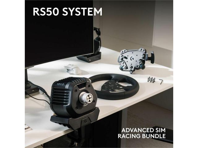 Logitech - RS50 System 3-Piece Sim Racing Steering Wheel Setup - RS50 Wheel base, RS Wheel Hub and RS Round Wheel For PS5/PS4/PC - Black - image 2