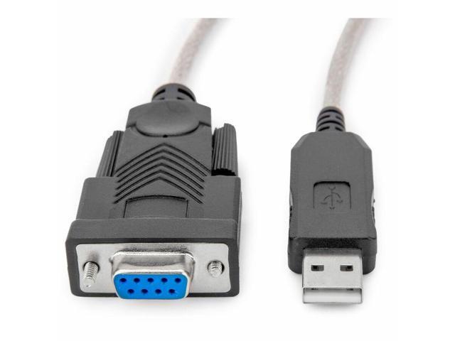 Rocstor 6ft 1 Port USB to Null Modem RS232 DB9 Serial DCE Adapter Cable with FTDI - 6 ft Serial/USB Data Transfer Cable for Modem, Monitor, Desktop...
