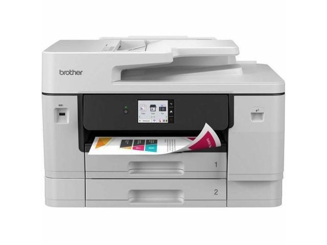 Brother - INKvestment 6960 Wireless Color All-in-One Inkjet Printer with 11”x17” capabilities/2 Paper Trays (MFCJ6960DW) - Gray - image 5