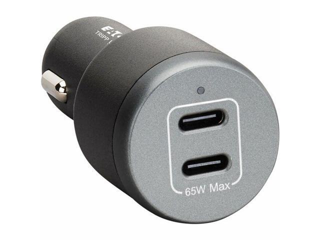 Tripp Lite series U280-C02-65W 65W Auto Adapter - 65 W - 12 V DC, 24 V DC Input - 5 V DC, 9 V DC, 12 V DC, 15 V DC, 20 V DC Output - 3.25 A - Black