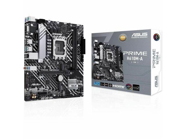 Asus Prime H610M-A-CSM Gaming Desktop Motherboard - Intel H610 Chipset - Socket LGA-1700 - Micro ATX - Core, Pentium Gold, Celeron Processor...
