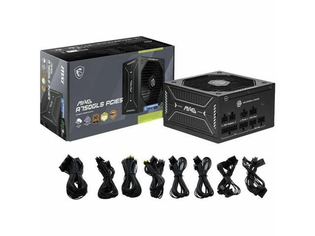 MSI - MAG A750GLS PCIE5 750W ATX 3.1 & PCIe 5.1 Ready Fully modular 80 Plus Gold Energy Efficiency Gaming Power Supply - Black - image 10
