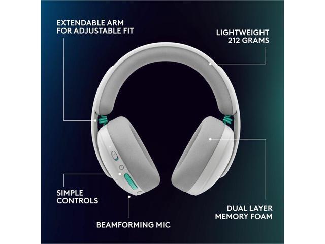Logitech - G325 LIGHTSPEED Wireless Bluetooth Gaming Headset with Noise Reduction Microphone for PC, PlayStation, Switch, Mobile - White - image 2
