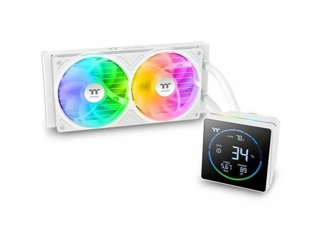 Thermaltake TH240-S V3 ARGB CPU Liquid Cooler; Intel/AMD; 1x240mm 500~2500rpm Single Frame ARGB Fan; 240mm Radiator; 3.95' Segment Code LCD;...