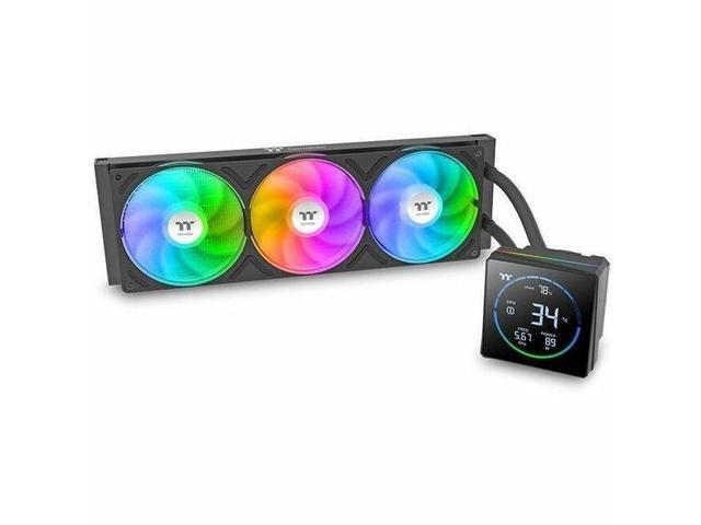 Thermaltake TH360-S V3 ARGB CPU Liquid Cooler; Intel/AMD; 1x360mm 500~2500rpm Single Frame ARGB Fan; 360mm Radiator; 3.95' Segment Code LCD;...